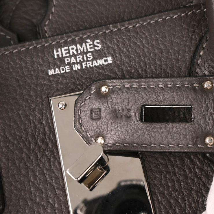 Hermes 2001 Graphite Togo Haut a Courroies 50 Handbag