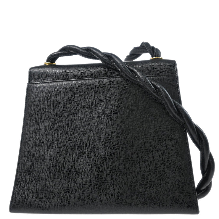 Chanel 1997-1999 Black Caviar Shoulder Bag