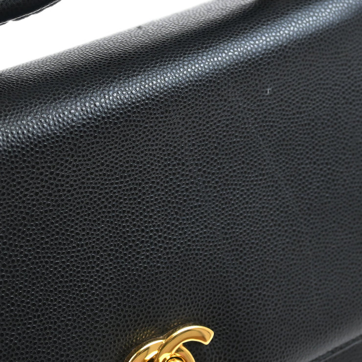 Chanel 1997-1999 Black Caviar Shoulder Bag