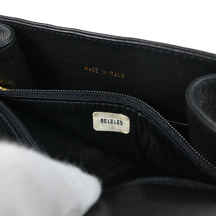 Chanel 1997-1999 Black Caviar Shoulder Bag
