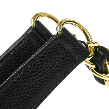 Chanel 2006-2008 Black Caviar Petite Shopping Tote PST Chain Handbag