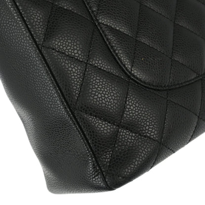 Chanel 2006-2008 Black Caviar Petite Shopping Tote PST Chain Handbag