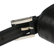 Fendi Black Leather Baguette Handbag
