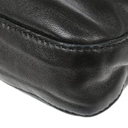 Fendi Black Leather Baguette Handbag