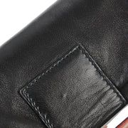 Fendi Black Leather Baguette Handbag