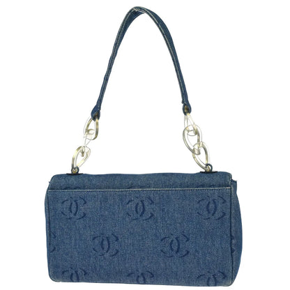 Chanel 2002-2003 Blue Denim Handbag