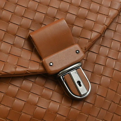 Bottega Veneta Brown Intrecciato Briefcase Handbag