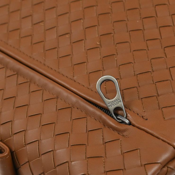 Bottega Veneta Brown Intrecciato Briefcase Handbag