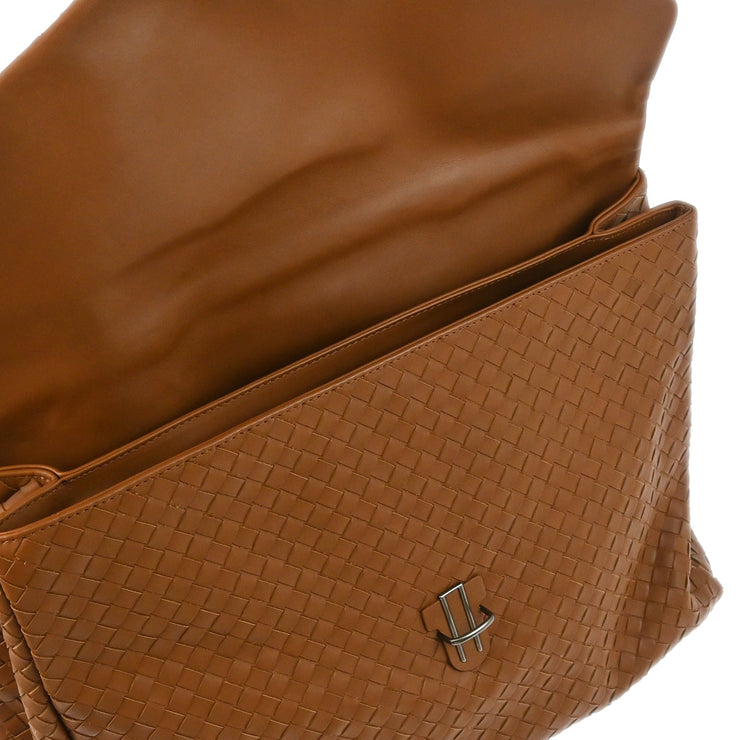 Bottega Veneta Brown Intrecciato Briefcase Handbag