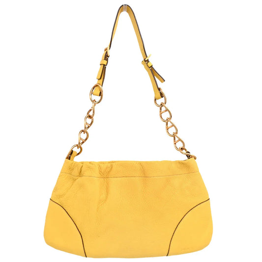 Prada Yellow Chain Shoulder Bag