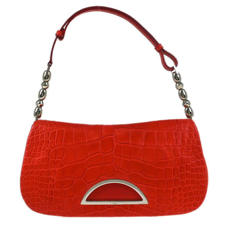 Christian Dior * 2000 Red Alligator Malice Handbag