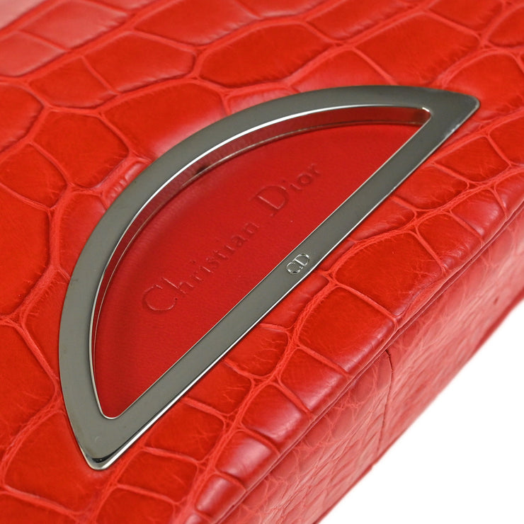Christian Dior * 2000 Red Alligator Malice Handbag
