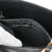 Chanel * Black Ostrich Mini Classic Square Flap Shoulder Bag 17