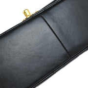 Chanel 1991-1994 Black Lambskin Medium Diana Shoulder Bag