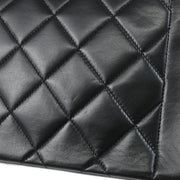 Chanel 1991-1994 Black Lambskin Medium Diana Shoulder Bag