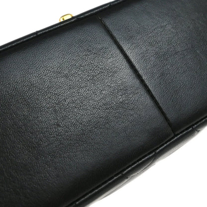Chanel 1994-1996 Black Lambskin Medium Diana Shoulder Bag