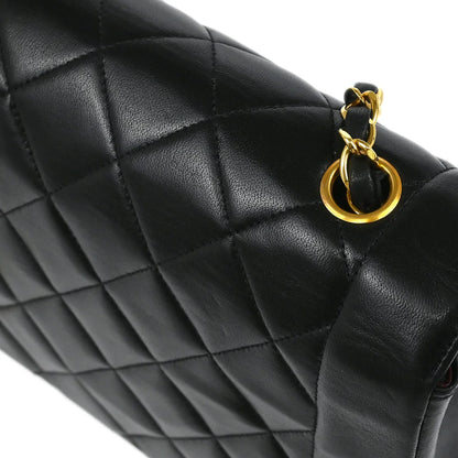 Chanel 1994-1996 Black Lambskin Medium Diana Shoulder Bag