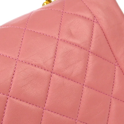 Chanel 1989-1991 Pink Lambskin Shoulder Bag