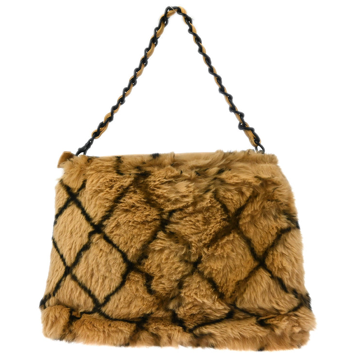 Chanel 2000-2002 Beige Fur Handbag