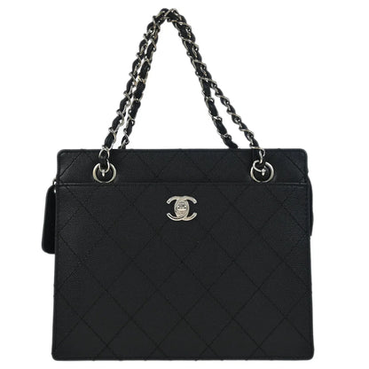Chanel 1997-1999 Black Caviar Handbag 185475