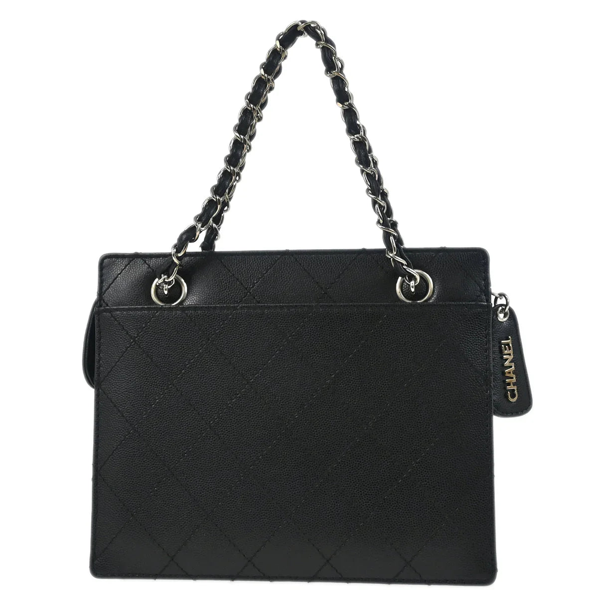 Chanel 1997-1999 Black Caviar Handbag 185475