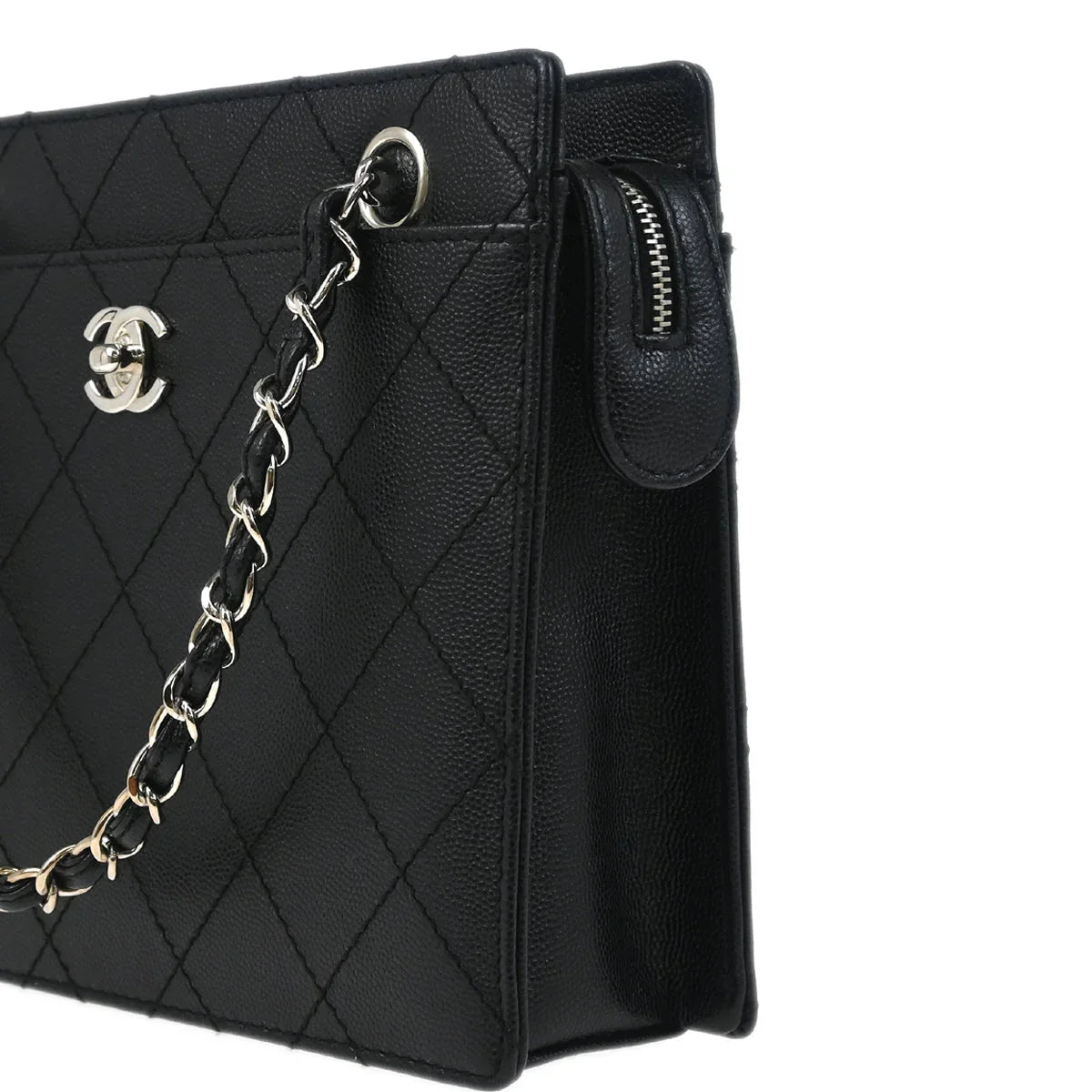 Chanel 1997-1999 Black Caviar Handbag 185475