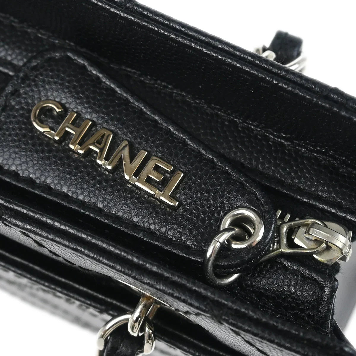 Chanel 1997-1999 Black Caviar Handbag 185475