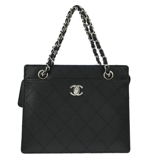 Chanel 1997-1999 Black Caviar Handbag