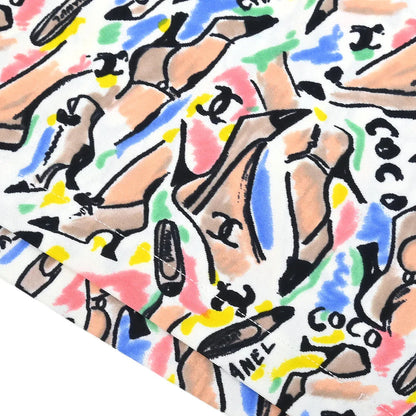 Chanel 1995 spring shoe-print cropped T-shirt #44