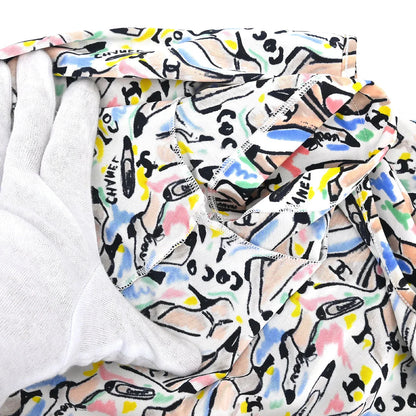 Chanel 1995 spring shoe-print cropped T-shirt #44