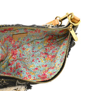 Louis Vuitton 2007 Gray Monogram Denim Patchwork Pouchy Handbag M95383