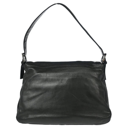 Fendi Black Leather Mamma Baguette Handbag
