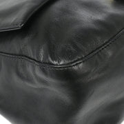 Fendi Black Leather Mamma Baguette Handbag