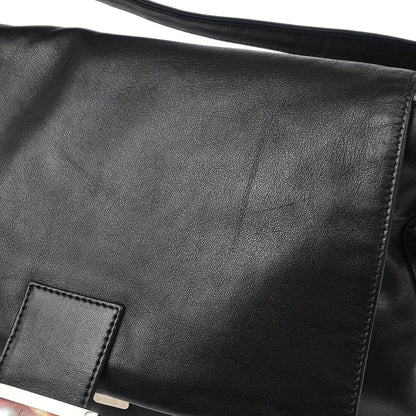 Fendi Black Leather Mamma Baguette Handbag