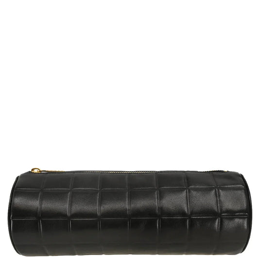 Chanel 2002-2003 Black Lambskin Choco Bar Pouch Bag
