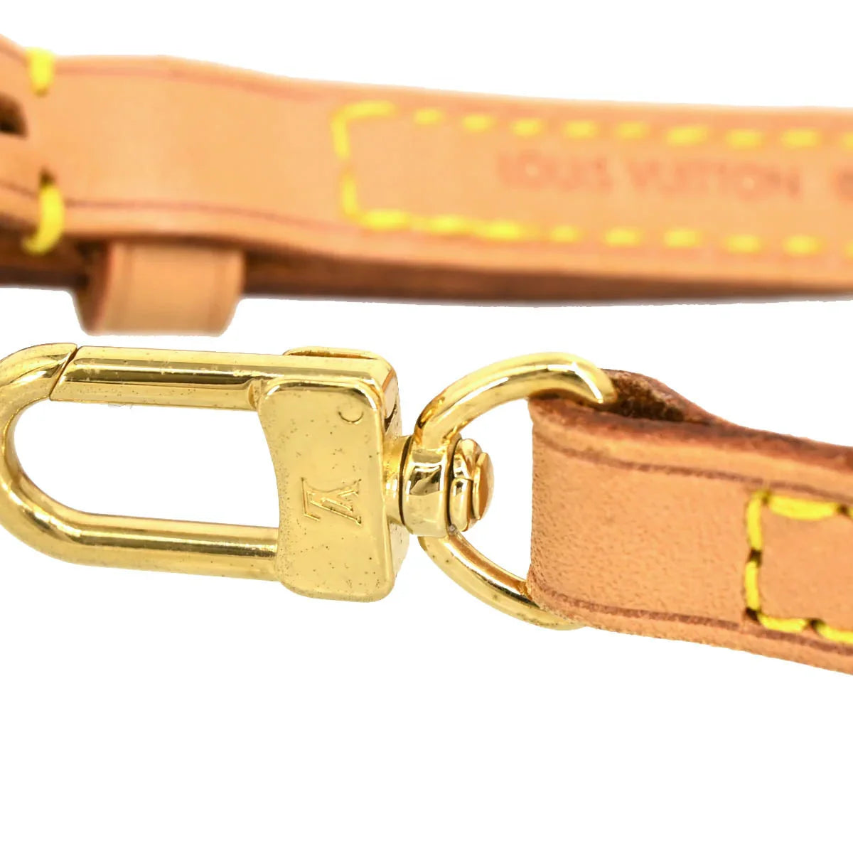 Louis Vuitton Beige Leather Shoulder Strap Accessories Small Good