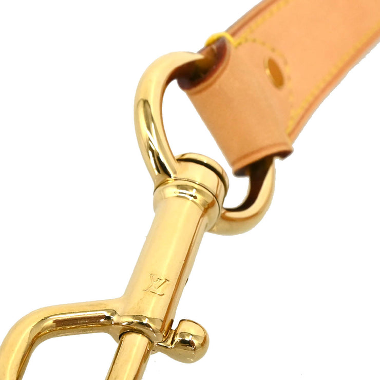 Louis Vuitton Beige Leather Shoulder Strap Accessories Small Good