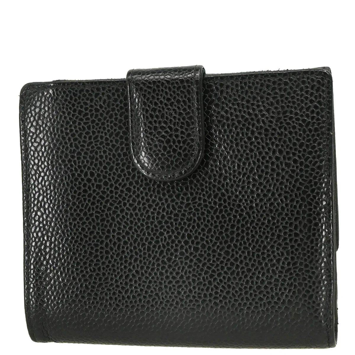 Chanel 2003-2004 Black Caviar Trifold Wallet