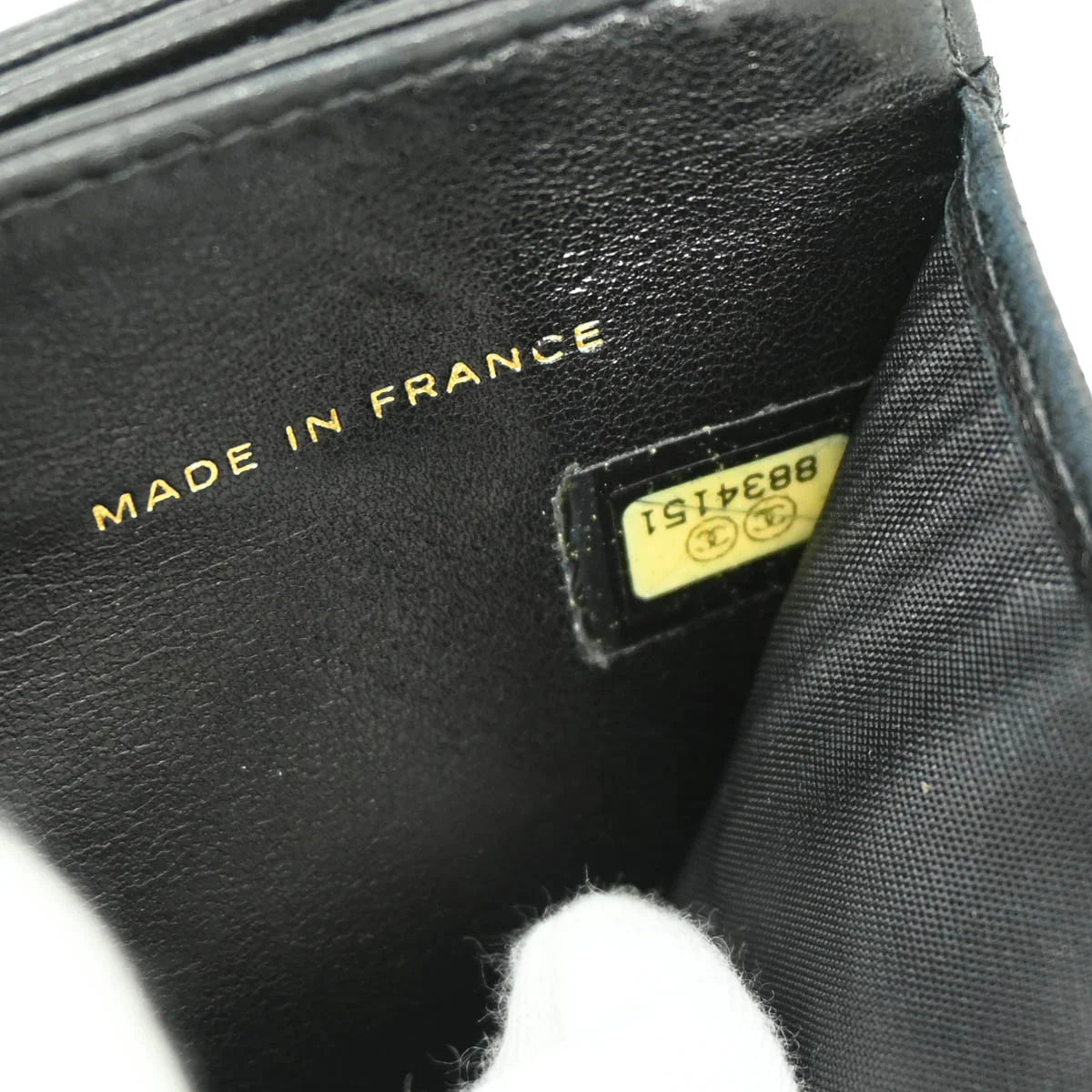 Chanel 2003-2004 Black Caviar Trifold Wallet