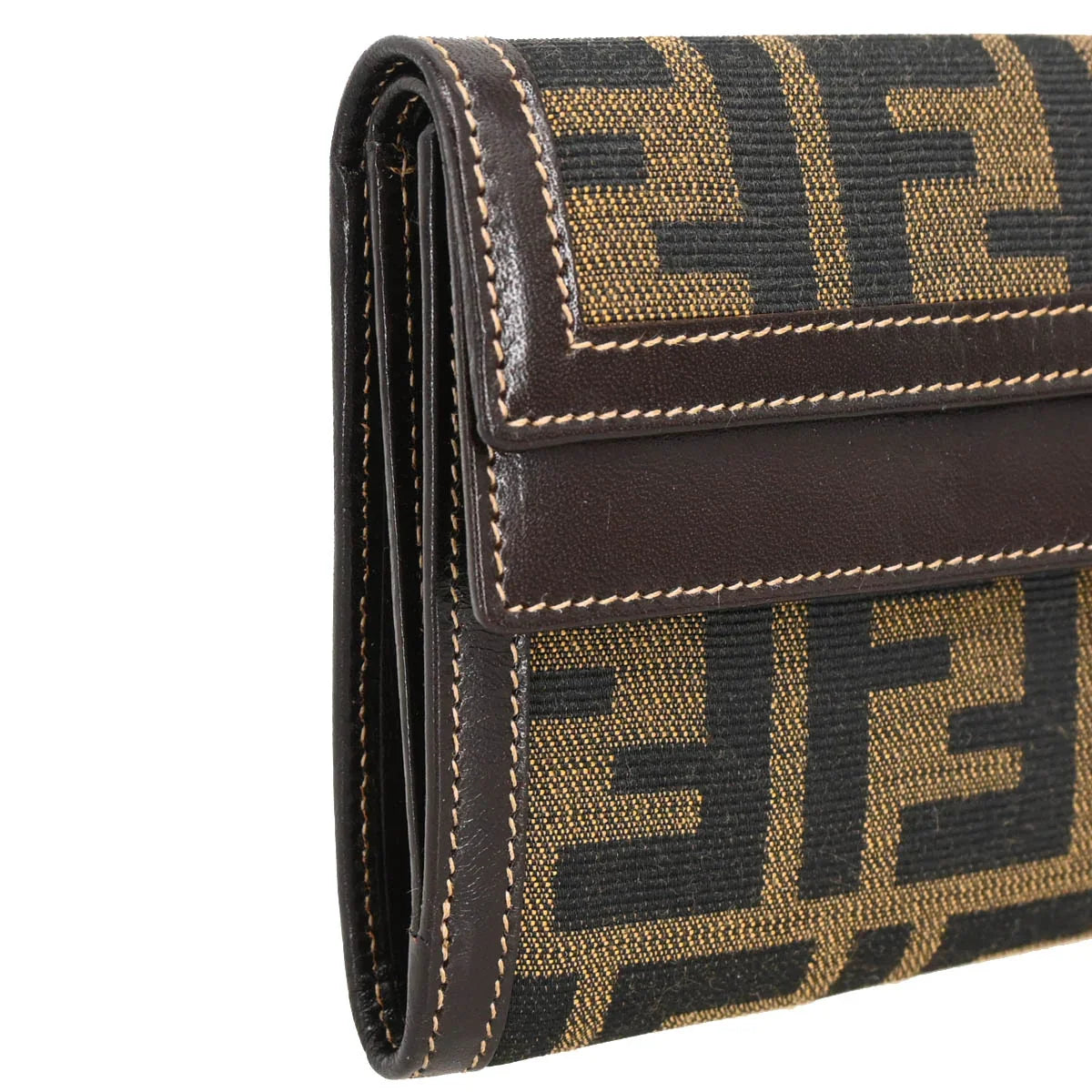 Fendi 2010 Brown Zucca Wallet Purse