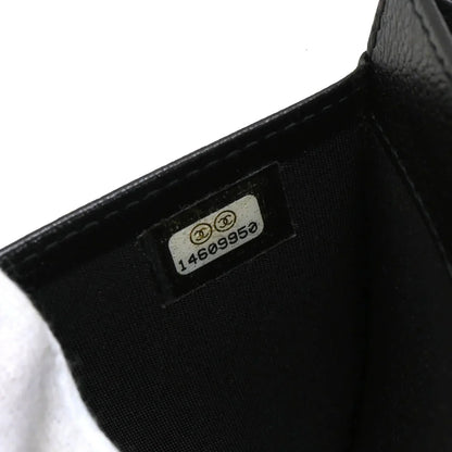 Chanel 2010-2011 Black Calfskin Camellia Long Wallet