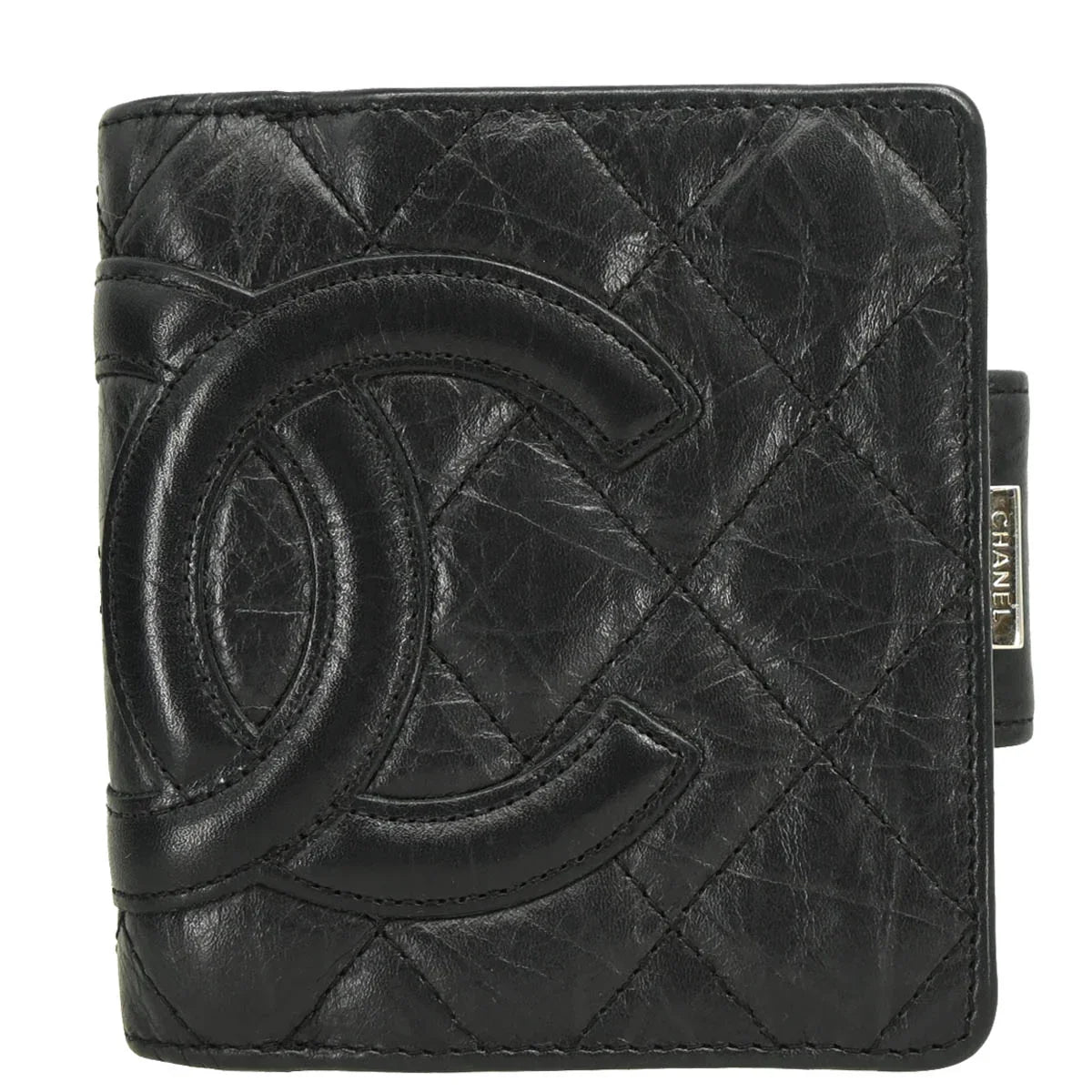 Chanel 2008-2009 Black Calfskin Cambon Ligne Wallet