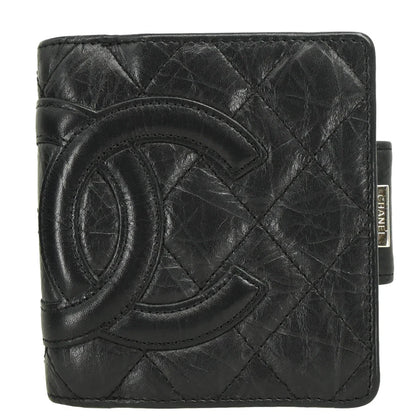 Chanel 2008-2009 Black Calfskin Cambon Ligne Wallet