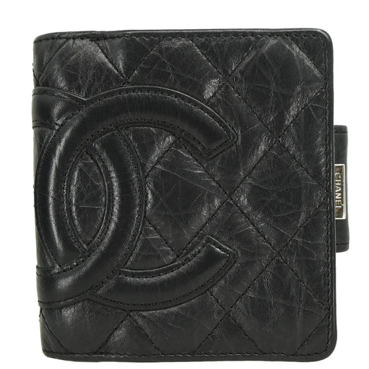 Chanel 2008-2009 Black Calfskin Cambon Ligne Wallet