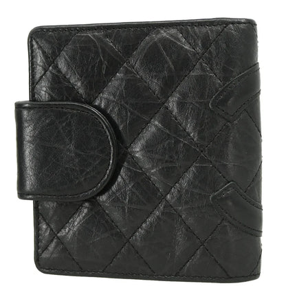 Chanel 2008-2009 Black Calfskin Cambon Ligne Wallet