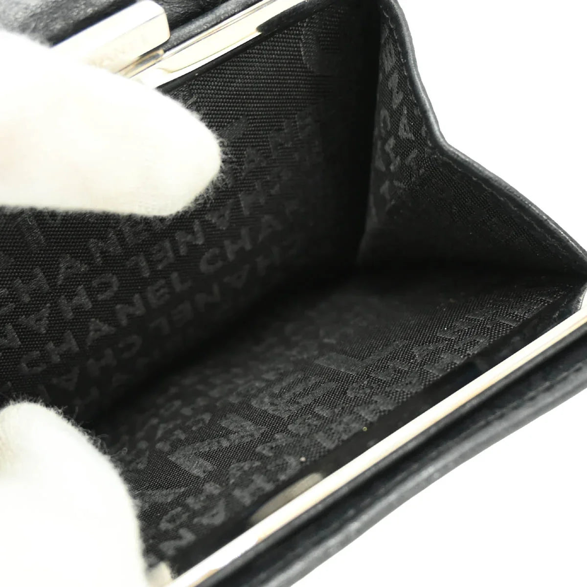 Chanel 2008-2009 Black Calfskin Cambon Ligne Wallet