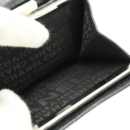 Chanel 2008-2009 Black Calfskin Cambon Ligne Wallet
