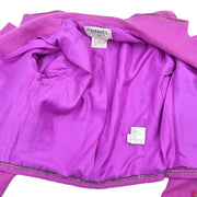 Chanel 1996 Setup Suit Jacket Skirt Purple #38