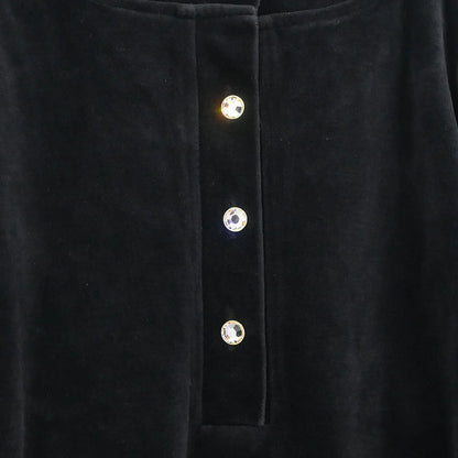 Yves Saint Laurent Setup Suit Top Skirt Black #L