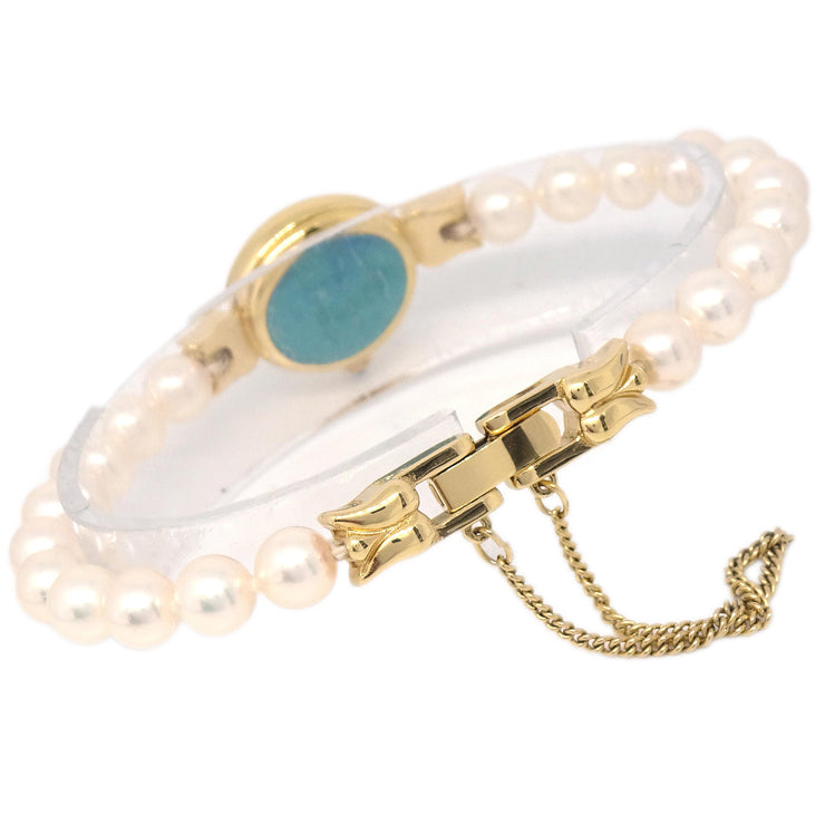 Mikimoto Genuine Pearl 18K Quartz Watch